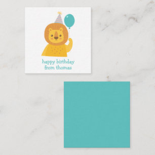 Birthday Lion Personalised Gift Enclosure Cards