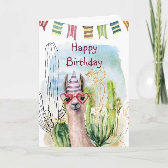 Birthday Llama Card (Front)