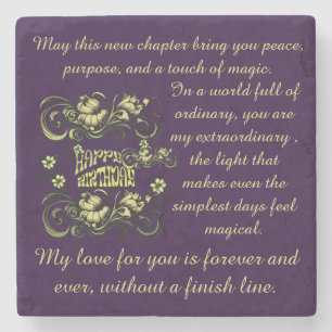 BIRTHDAY LOVE GIFT MOM DAD SISTER DAUGHTER BROTHER STONE COASTER