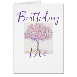 Birthday Love Pink Tree 