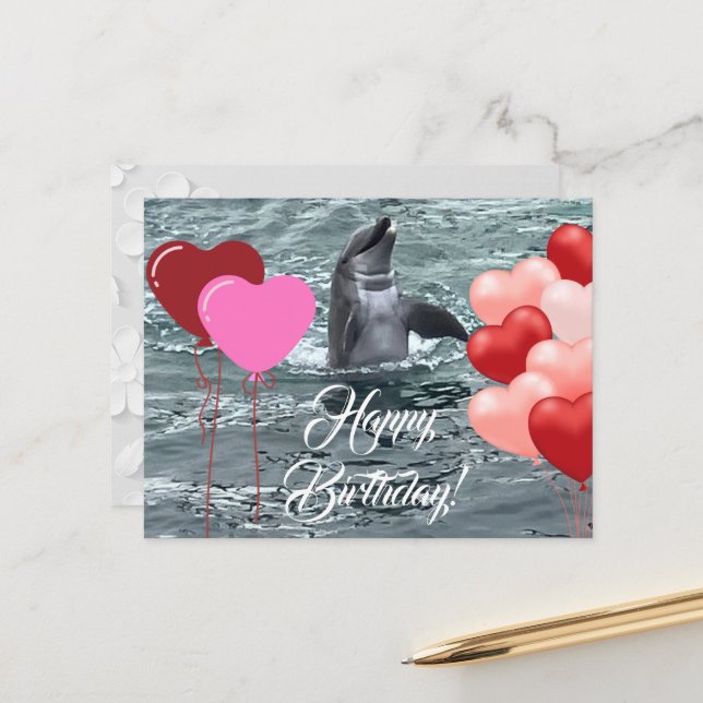 Birthday Love Postcard (Front/Back In Situ)