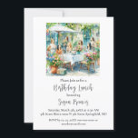 Birthday Lunch Chic Ladies  Invitation<br><div class="desc">This birthday party invitation features watercolor image of chic ladies celebrating a birthday at Cafe.  Buy this template invitation for your birthday party needs. The template shown is for a woman's birthday however you may edit it  to change venue. (AI watercolor image created by Susang6)</div>