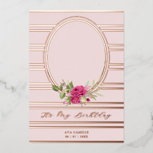 Birthday Luxury Pink Floral Garland Photo