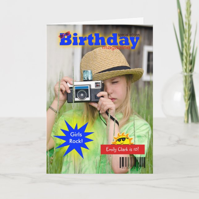 Birthday Magazine Cover Card (Front)