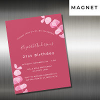 Birthday magenta white eucalyptus luxury