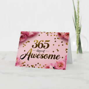 Birthday magic floral countdown shopping tote bag foil greeting card
