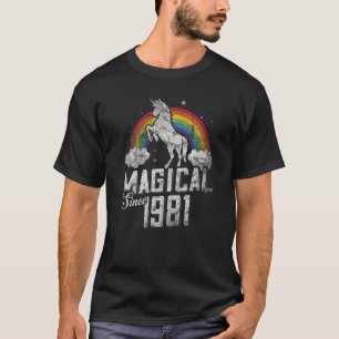 Birthday Magical Since 1991 Vintage Unicorn 70s 80 T-Shirt