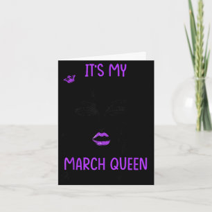 Birthday march queen happy birthday purple girls card