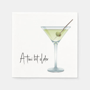 Birthday Martini On White Napkin
