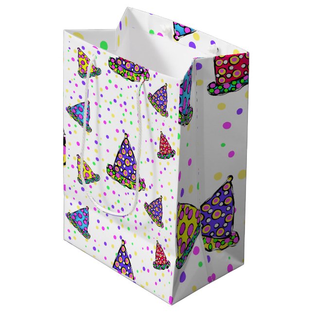 Birthday        medium gift bag (Front Angled)