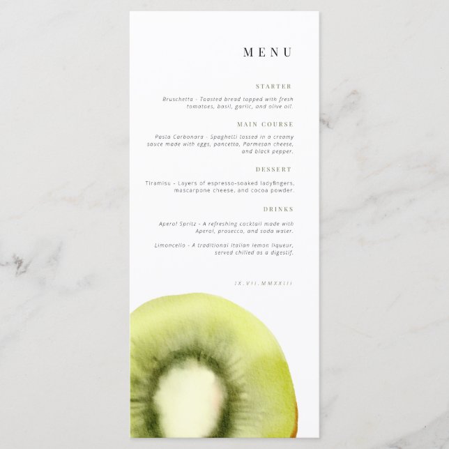 Birthday Menu | Celebration menu | Cake (Front)