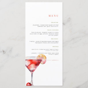 Birthday Menu Celebration menu Cocktail party