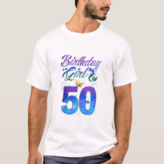 Birthday Mermaid Theme 50 Year T-Shirt