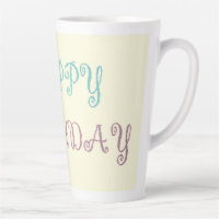 Birthday message pink fancy script