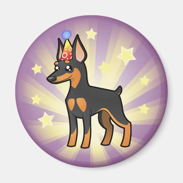Birthday Miniature Pinscher / Manchester Terrier Magnet (Front)