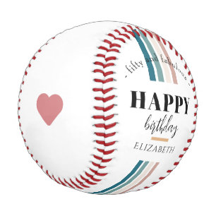 Birthday Minimalist design in pastel colours Baseball
