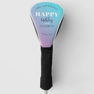 Birthday Minimalist design in pastel colours Golf Head Cover