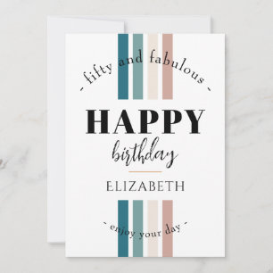 Birthday Minimalist design in pastel colours Holiday Card