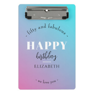 Birthday Minimalist design in pastel colours Mini Clipboard