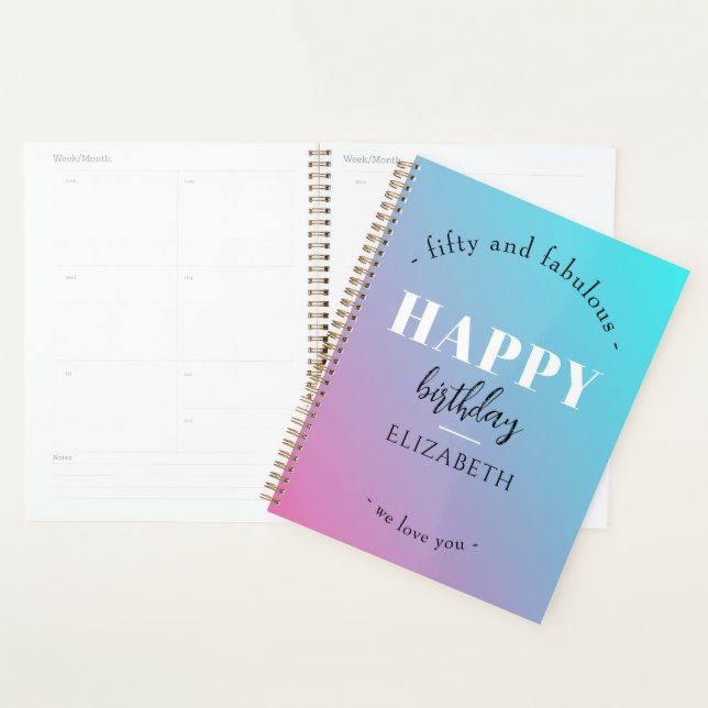 Birthday Minimalist design in pastel colours Planner (Display)