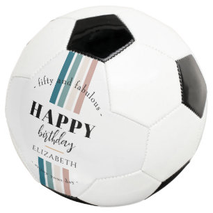 Birthday Minimalist design in pastel colours Soccer Ball