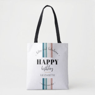 Birthday Minimalist design in pastel colours Tote Bag