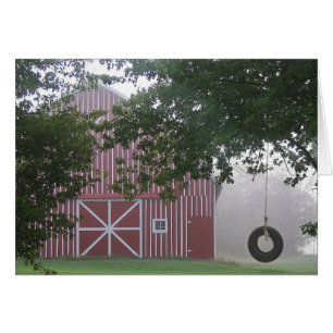 birthday misty red and white striped barn