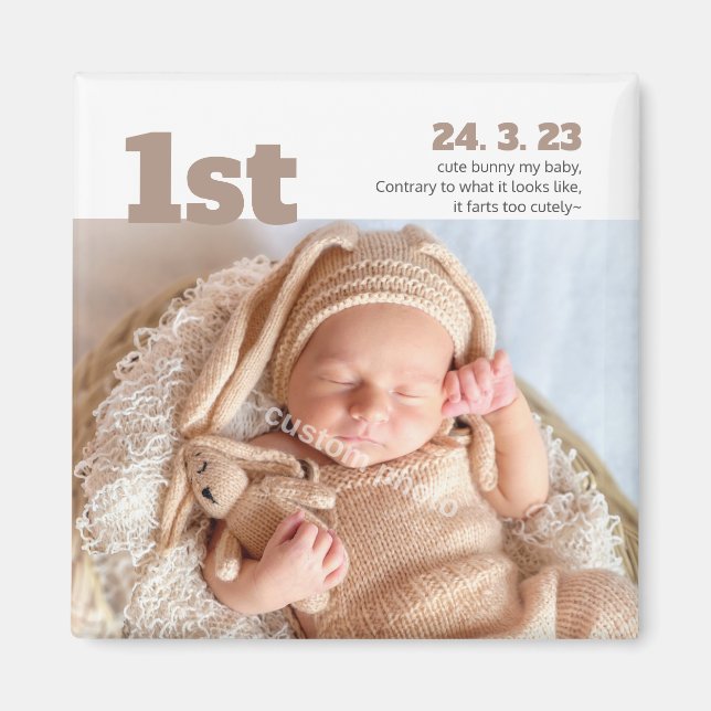 Birthday modern,Custom production available Magnet (Front)