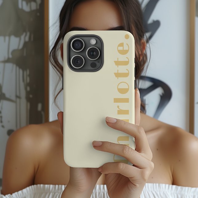 Birthday | Modern Pastel Yellow Custom Graduation iPhone Case (Pastel Yellow Personalized Phone Case Gift for Sister | Mom | Grandma | Girls | Bridesmaids)