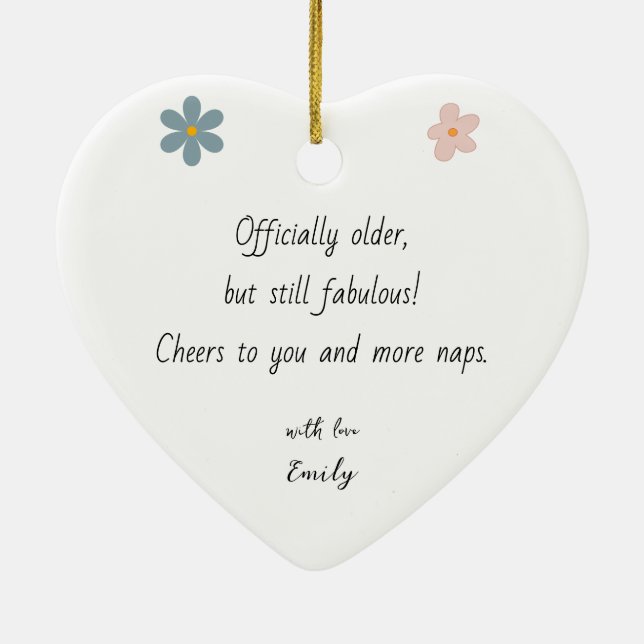 Birthday Moments Captured Photo & Message Ornament (Back)