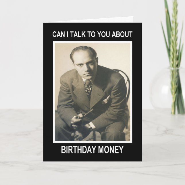 Birthday Money - FUNNY Card (Front)