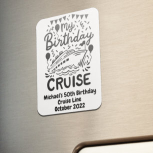 Birthday Monogram Cruising Cruise Cabin Door Magnet