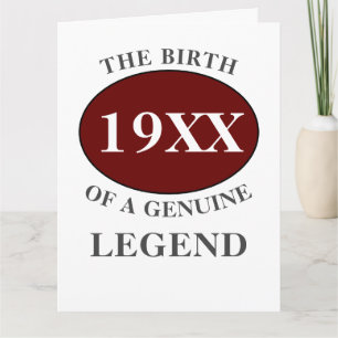 Birthday Monogram Initial Name Year Legend Humour Card