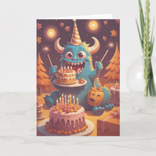Birthday Monster Bash Card