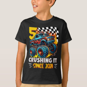 Birthday Monster Truck 5 Year Old Boys 5th Party B T-Shirt