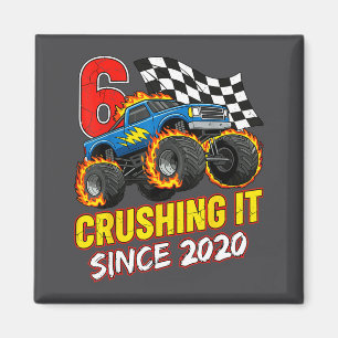 Birthday Monster Truck 6 Year Old Boys 6th Party B Magnet
