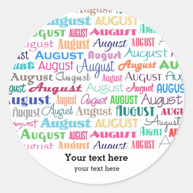 Birthday month August Classic Round Sticker (Front)