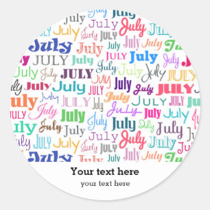 Birthday month July Classic Round Sticker