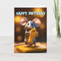 Birthday Mouse with Cheese
