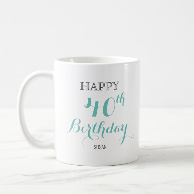 Birthday Mug for lady with customised age (Left)