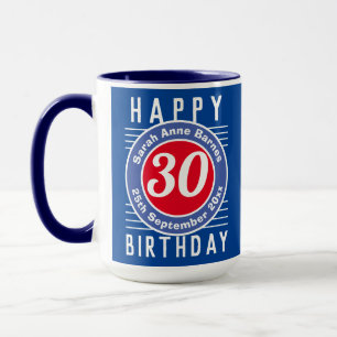 Birthday Mug with Age, Name, & Date