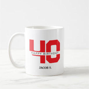 Birthday Mug with customised age and name