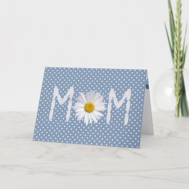 birthday Mum daisy on polka dots Card (Front)