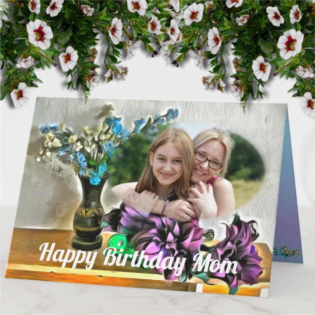 Birthday Mum Flowers 2190 Card (Creator Uploaded)