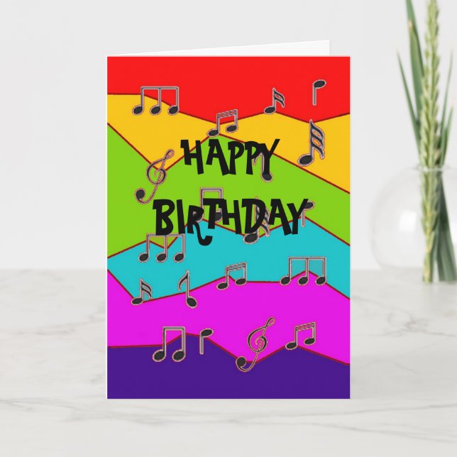 Birthday music card (Front)