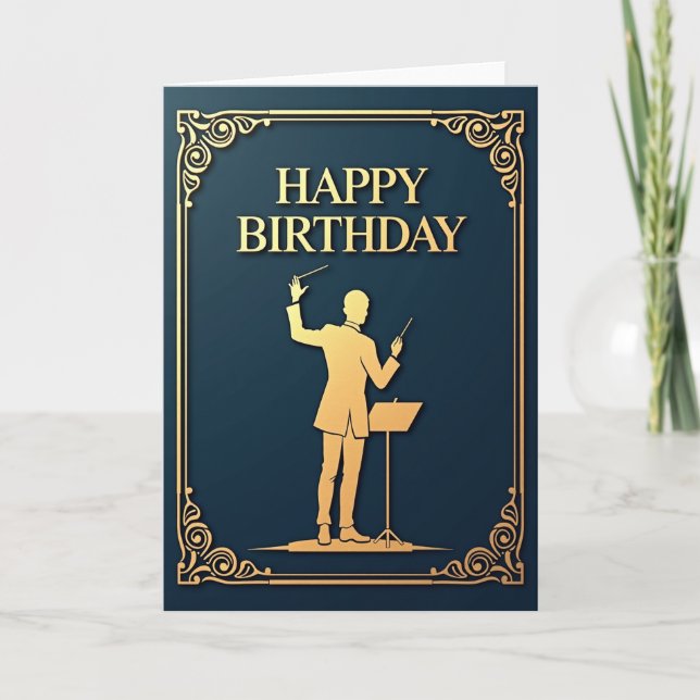 Birthday Musician Gold Card (Front)