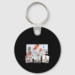 Birthday Name Age Photo Collage  Key Ring
