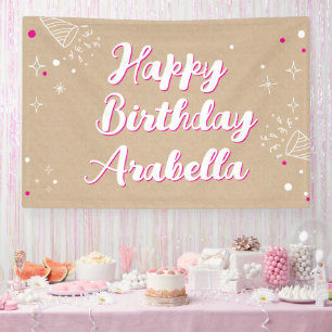 Birthday Name Banner - Painted Style Photo Wall