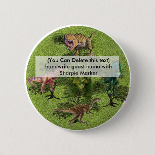 Birthday Name Pin Favours for Dinosaurs Party