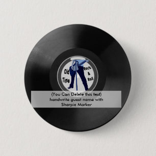 Birthday Name Pin Favours Retro Rock n Roll Party